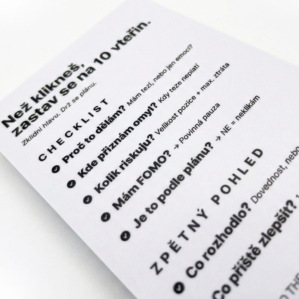 TTM CALM CARD – mentální checklist karta