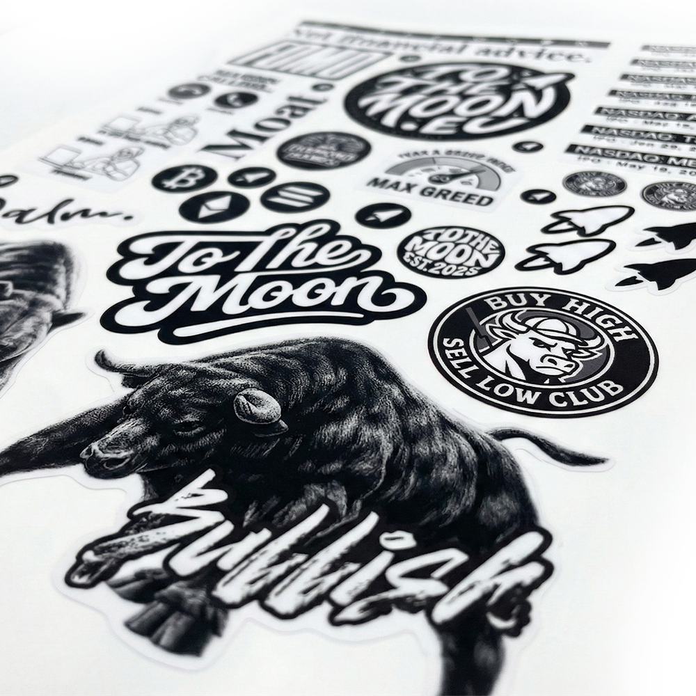 TTM STICKERS – samolepky arch A4