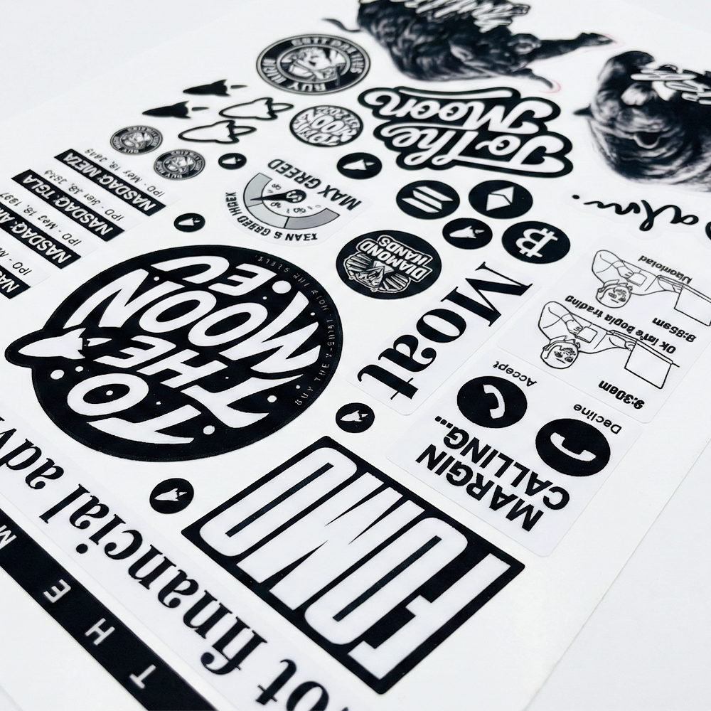 TTM STICKERS – samolepky arch A4